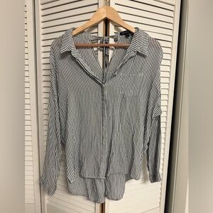 Women’s Velvet Heart Top Blue and White